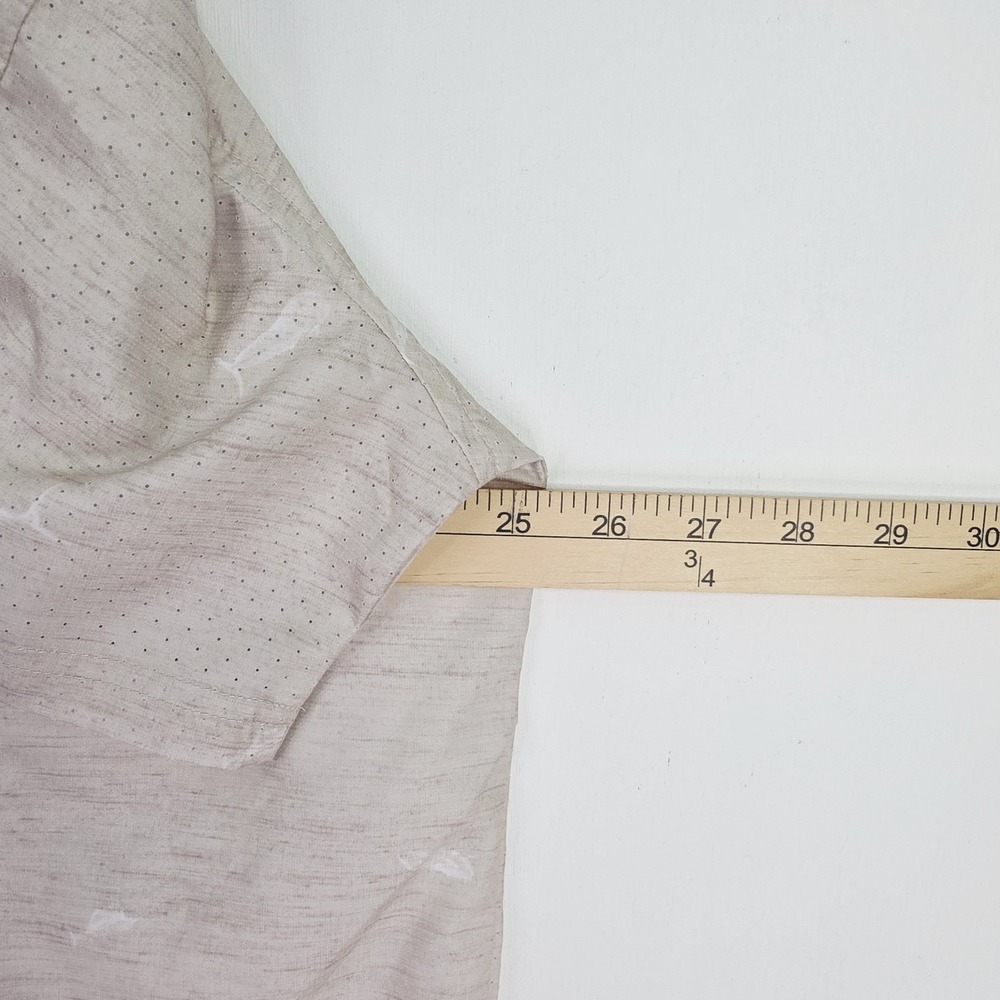 Huk‎ Performance Men's XL Woven Teaser Short Sleeve Fish AOP Shirt-Bone/Brown - Picture 5 of 9